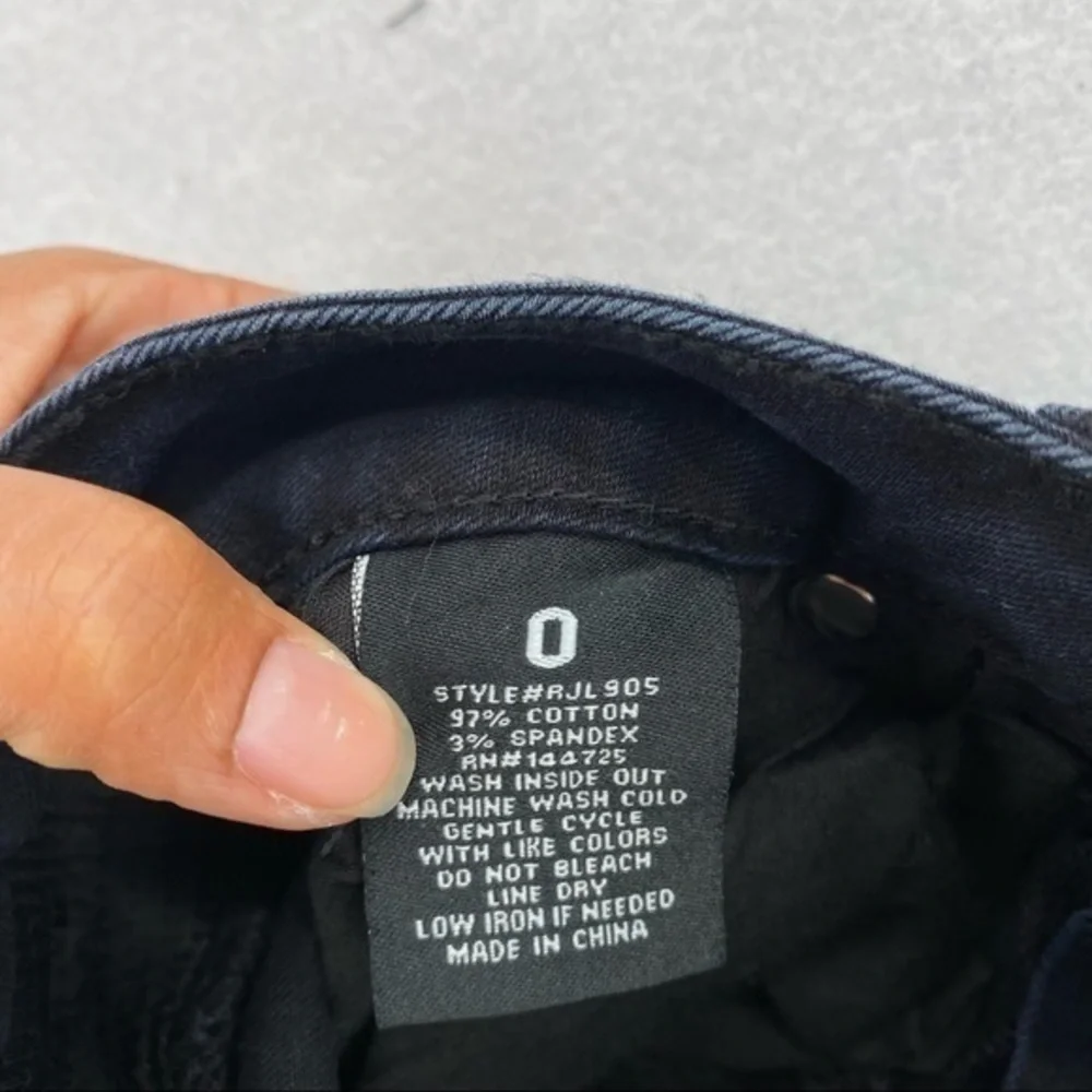 Fashion Nova Dark Wash Denim‎ Crop Moto Skinny Jean